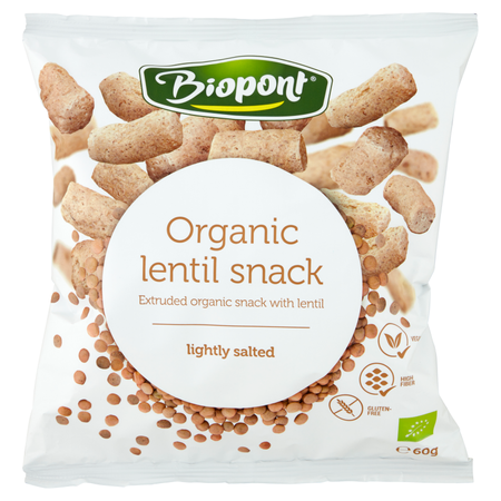 Chipsuri de linte ușor sărate fără gluten BIO 60 g