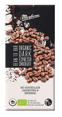 Ciocolată amăruie cu boabe de cafea espresso zdrobite bio 100 g
